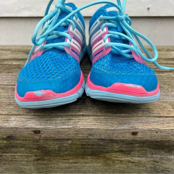 Adidas Women's ClimaCool Crazy Running Shoes Solar Blue/White/Pink C76437 Size 9 - Picture 4 of 9